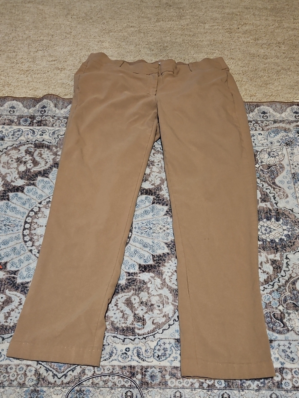 Lane Bryant Camel/Tan Straight Leg Cropped Pants